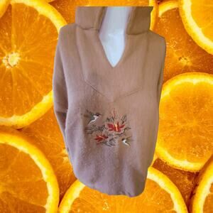 Cabin Fever V Neck Fleece‎ Sweatshirt Size Medium